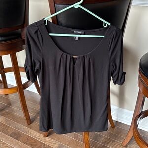 White House Black Market Classic Black Blouse